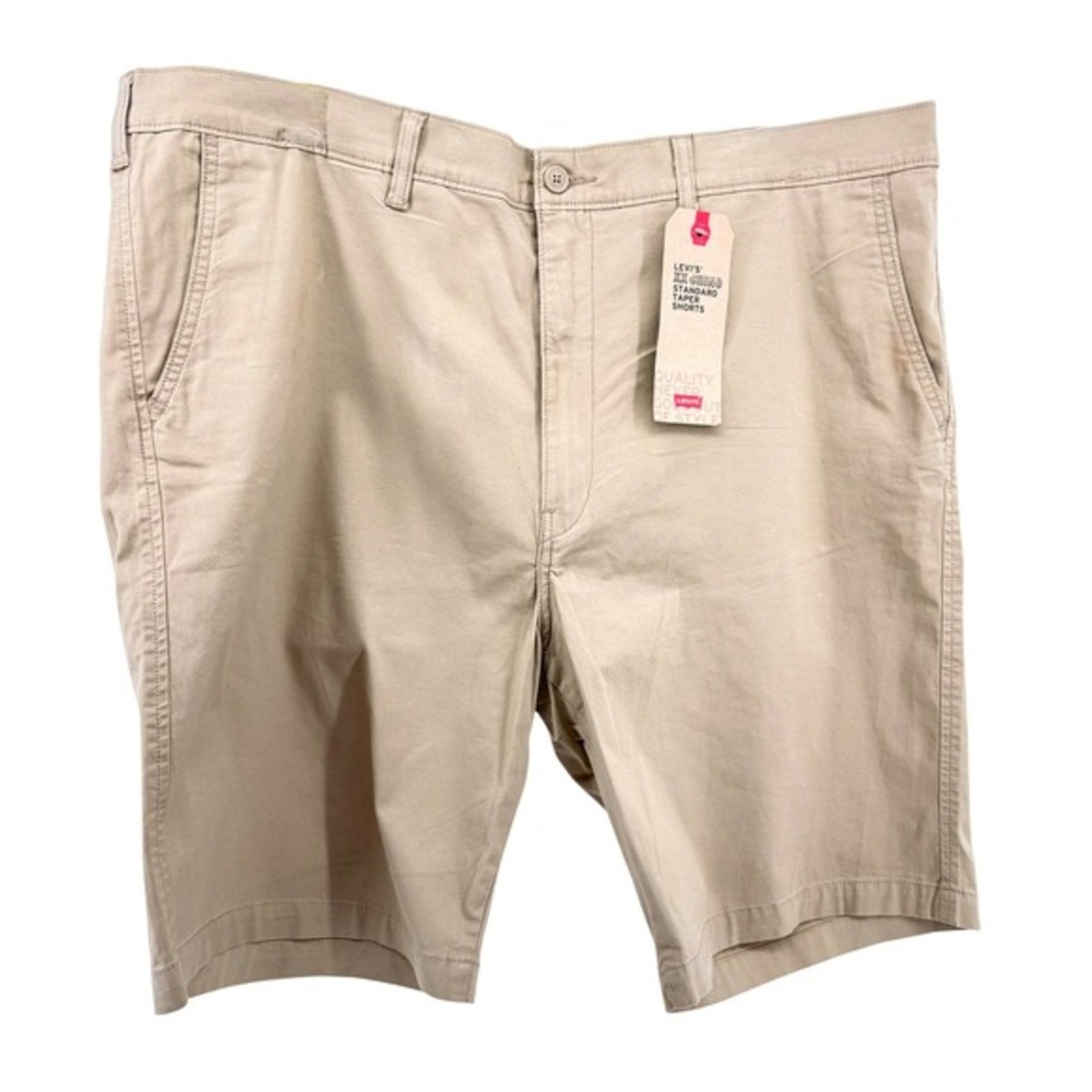 NEW Levis XX Chino Shorts Mens 42 Standard Taper Khaki Stretch Above Knee New